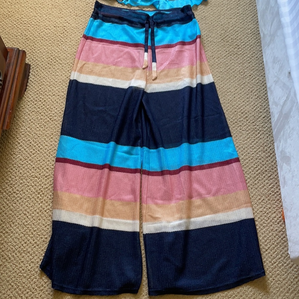 Paper London striped Crop top and Pants Set - Picture 5 of 9